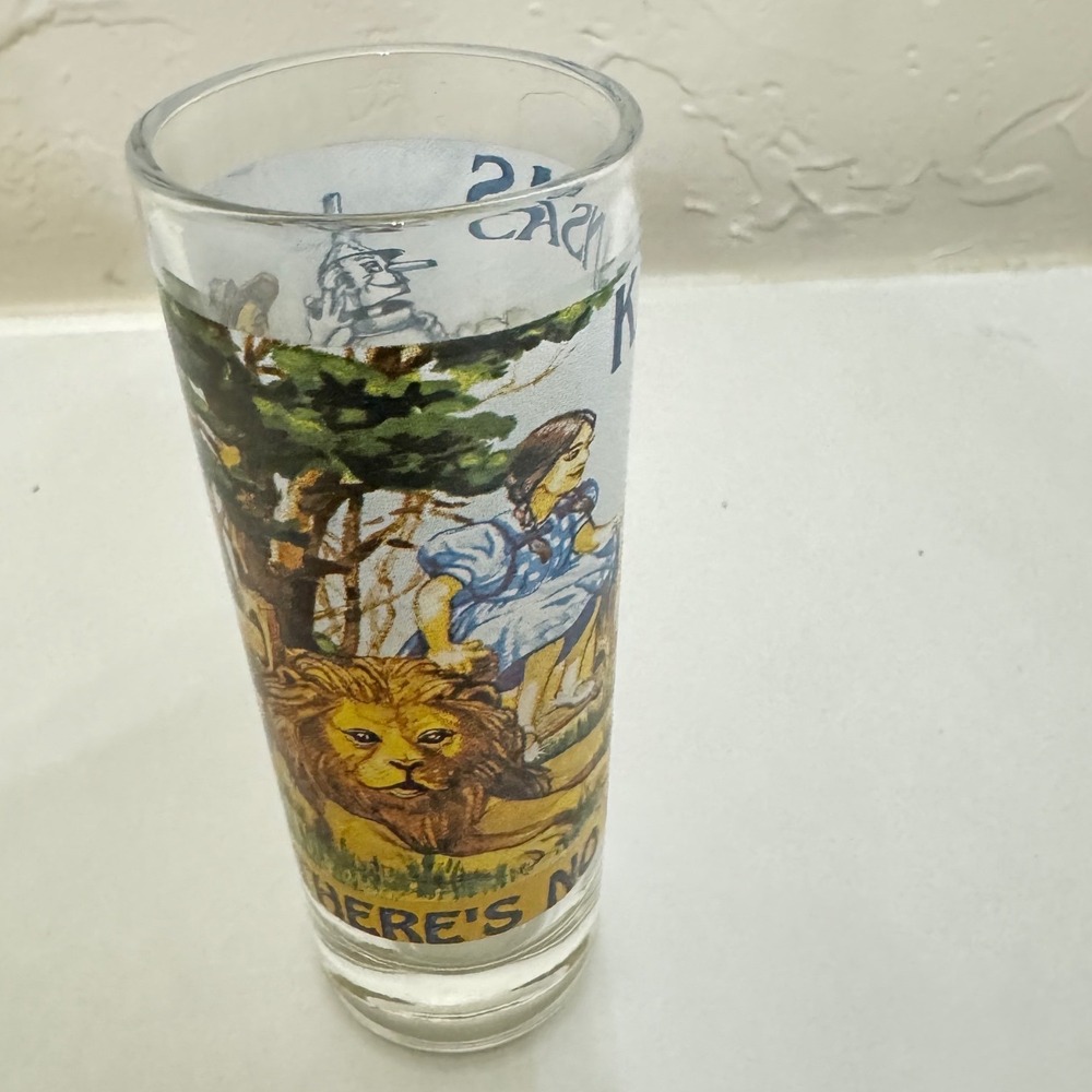 Vintage Wizard of‎ Oz Shot Glass Dorothy Lion Tin Man Scarecrow Kansas Shooter